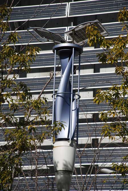 wind powered streetlights